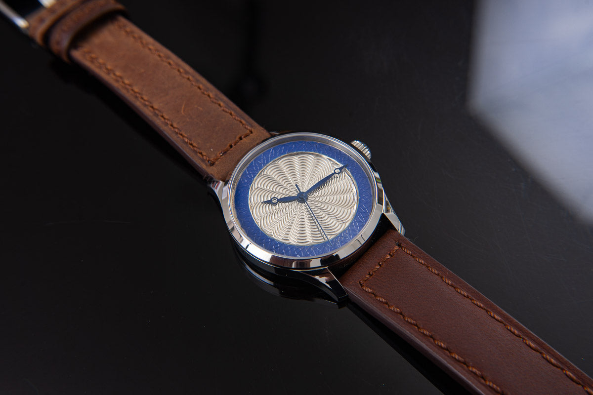 trenyo Freehand Double Guilloche dial with 925 silver