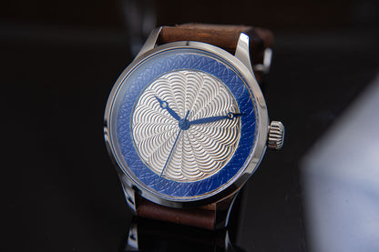 trenyo Freehand Double Guilloche dial with 925 silver