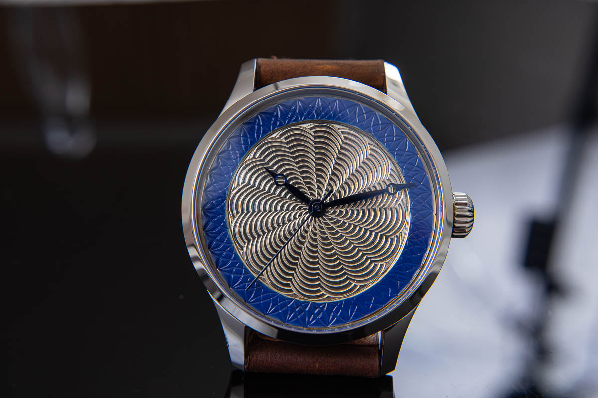 trenyo Freehand Double Guilloche dial with 925 silver