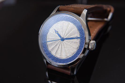 trenyo Freehand Double Guilloche dial with 925 silver