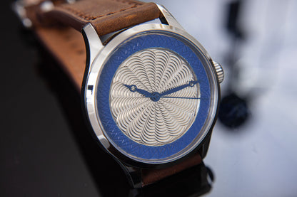 trenyo Freehand Double Guilloche dial with 925 silver