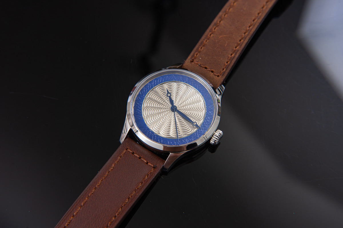 trenyo Freehand Double Guilloche dial with 925 silver