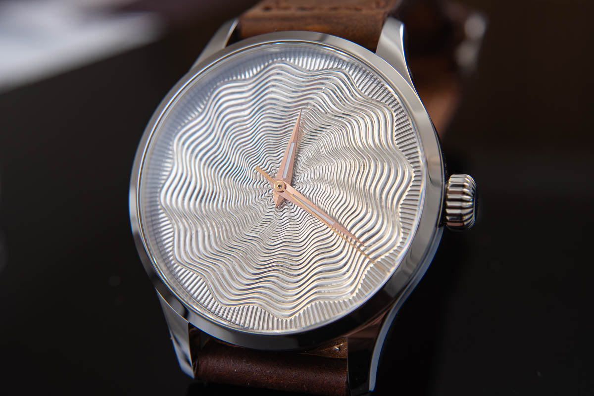 trenyo Tidal Free-hand Guilloche dial with 925 silver