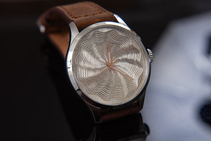 trenyo Tidal Free-hand Guilloche dial with 925 silver