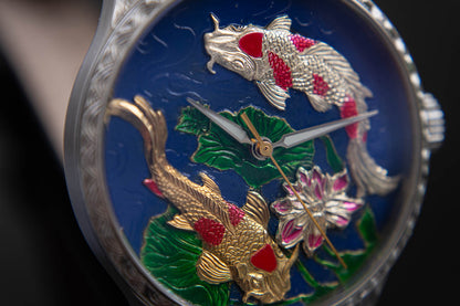 trenyo Koi Pond Unique Piece in 14k Yellow gold and 999 Silver