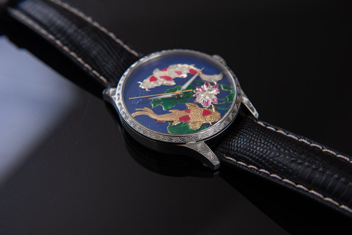 trenyo Koi Pond Unique Piece in 14k Yellow gold and 999 Silver