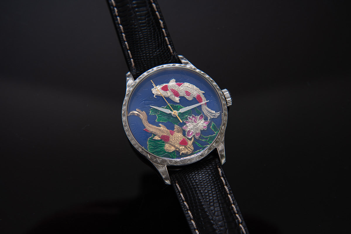 trenyo Koi Pond Unique Piece in 14k Yellow gold and 999 Silver