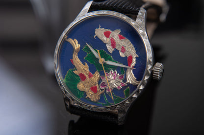 trenyo Koi Pond Unique Piece in 14k Yellow gold and 999 Silver