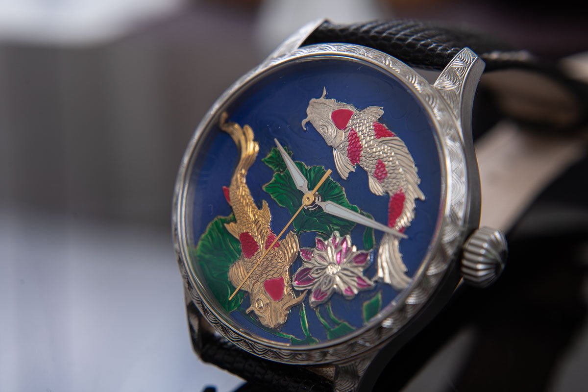 trenyo Koi Pond Unique Piece in 14k Yellow gold and 999 Silver