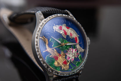 trenyo Koi Pond Unique Piece in 14k Yellow gold and 999 Silver