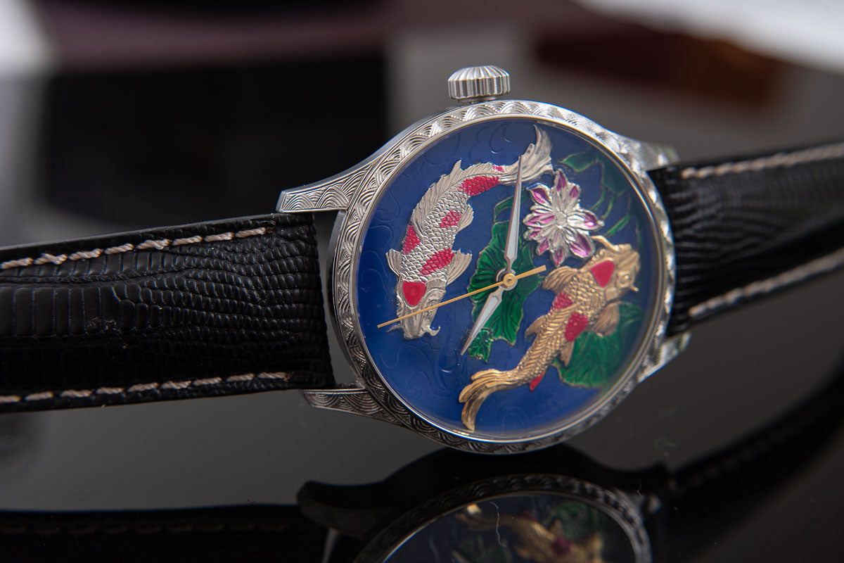 trenyo Koi Pond Unique Piece in 14k Yellow gold and 999 Silver