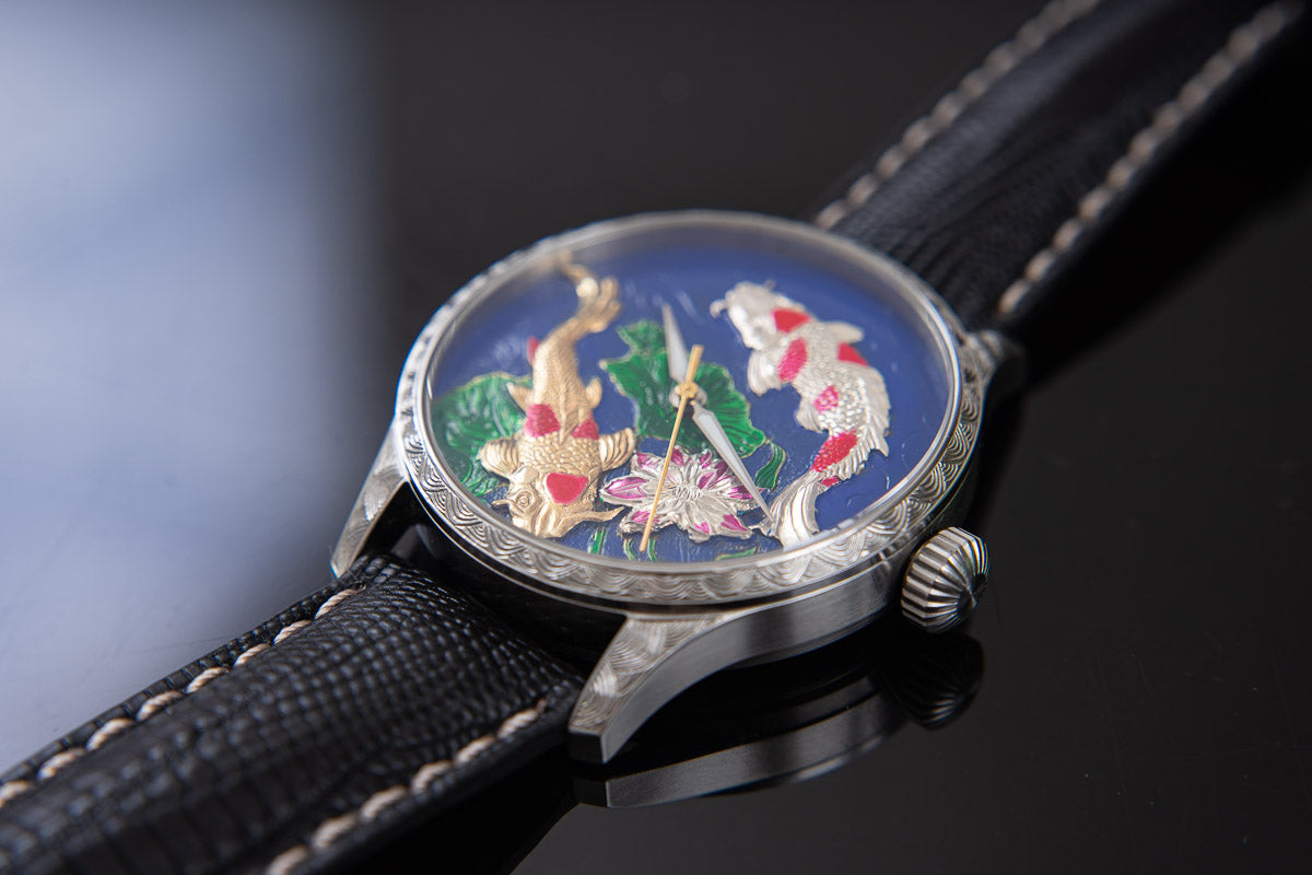 trenyo Koi Pond Unique Piece in 14k Yellow gold and 999 Silver