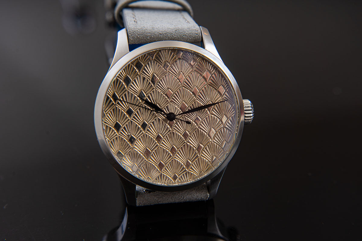 Art Deco Silver Guilloche