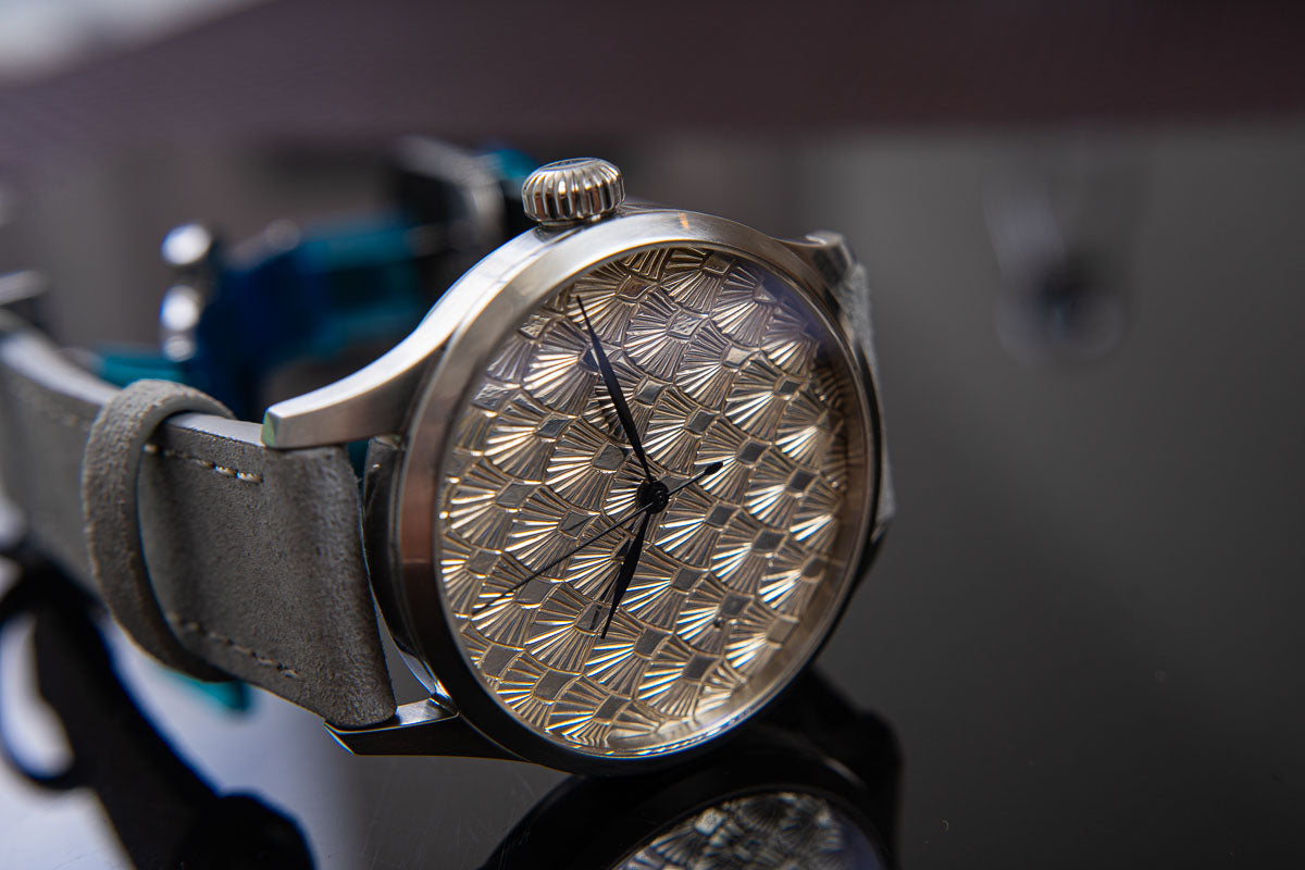 Art Deco Silver Guilloche