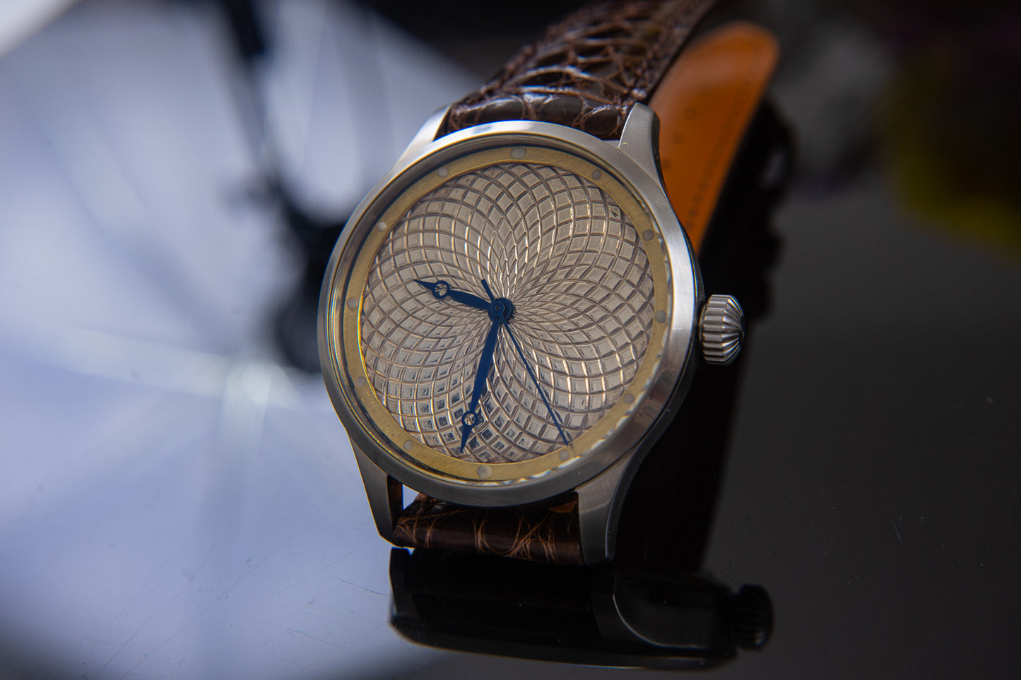 Freehand guilloche in 925 silver