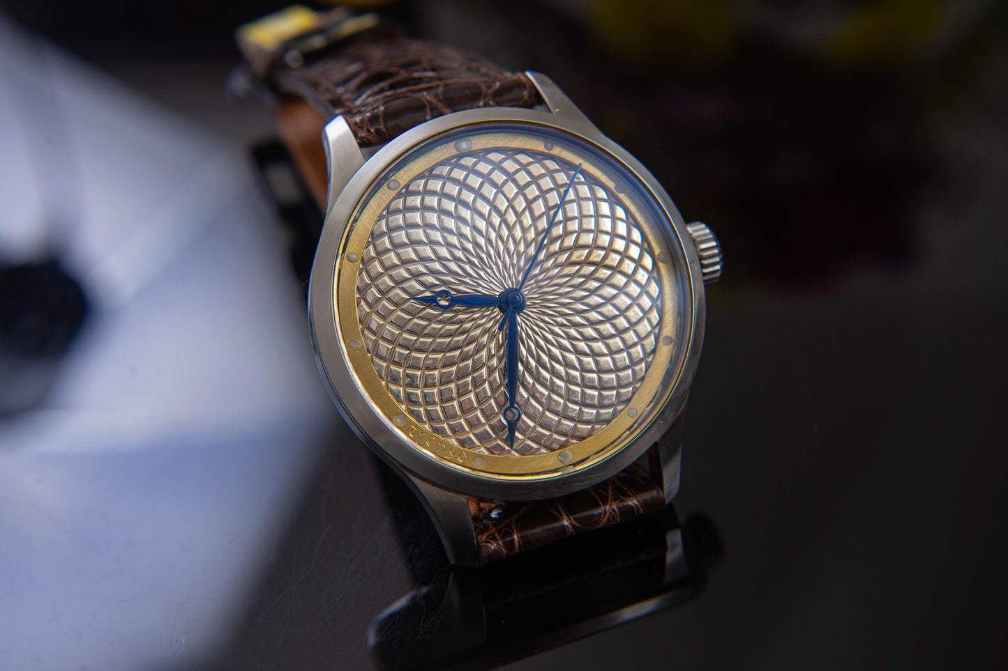 Freehand guilloche in 925 silver