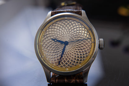 Freehand guilloche in 925 silver