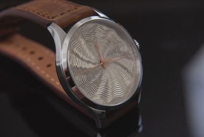 trenyo Tidal Free-hand Guilloche dial with 925 silver